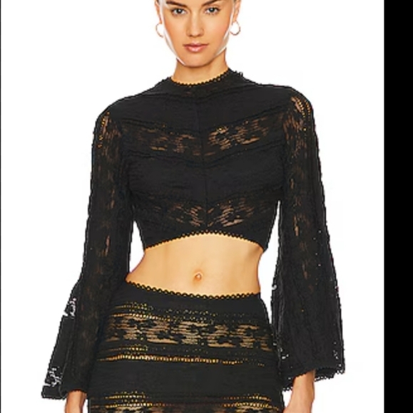 Charo Ruiz Yam Top Black Size Small - Picture 1 of 10